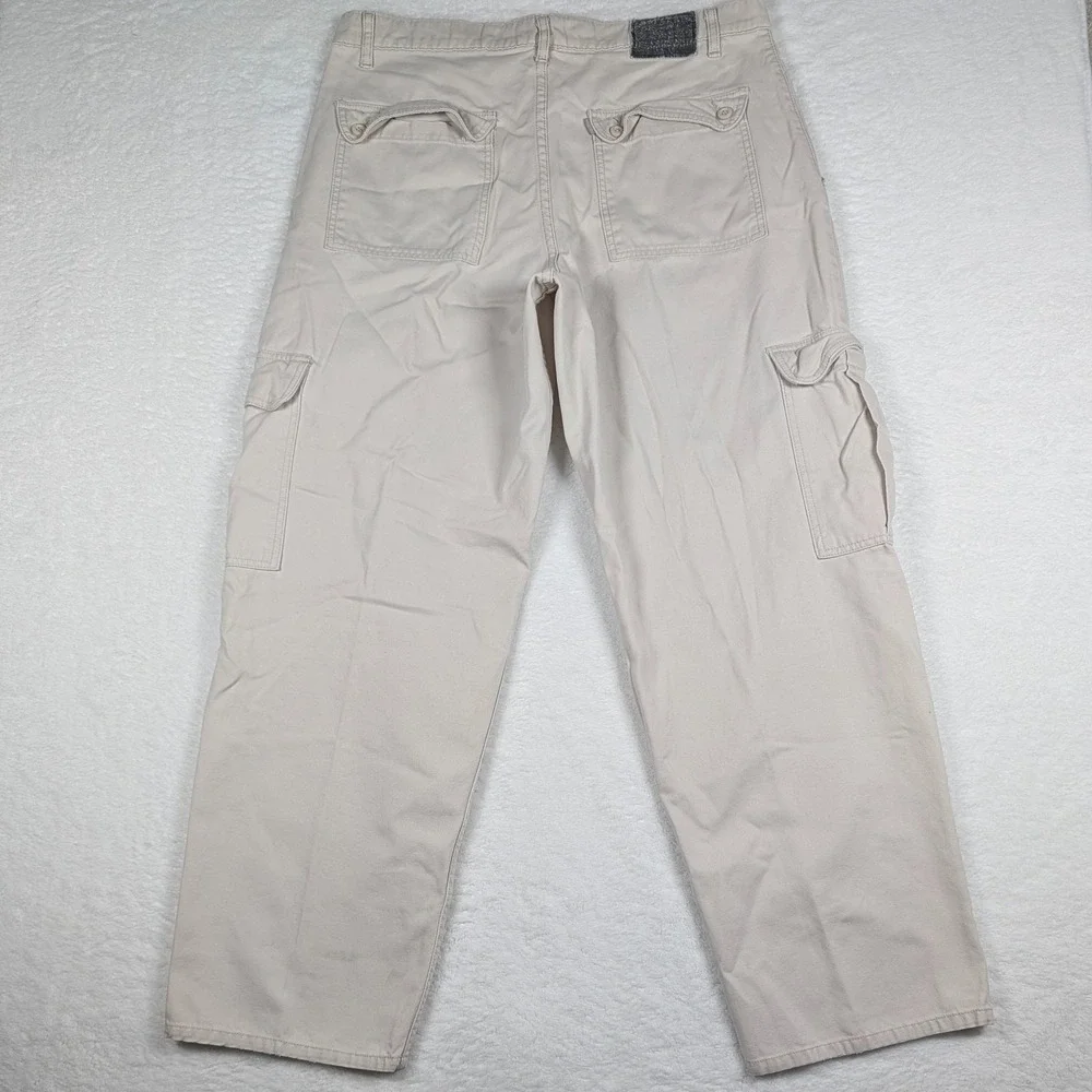 Vintage Levi's Silvertab Cargo Pants Mens 36x34 Khaki Baggy Wide Leg Skater‎ Y2K